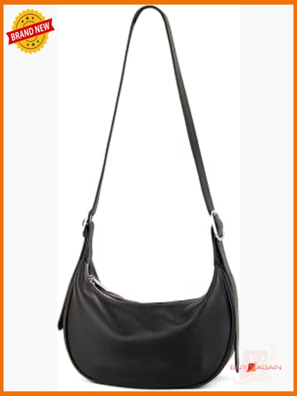 Real Leather Hobo Bag Crossbody Shoulder Purse Handbag Crescent Mini